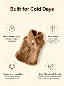 Autumn/Winter Plush Dog & Cat Vest, Universal Pet Vest Jacket, Thickened Warm Clothing For Teddy & Bichon[Leash Not Included] - Multicolor - View 4