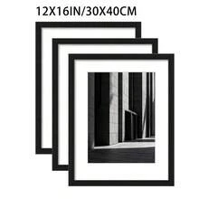 Mosearon 3件/2件/1件裝黑色MDF相框 A4證書框 30*40CM海報框 無卡紙 壓克力透明面板 適用客廳、臥室、藝廊牆面裝飾 - 黑色 - 查看 13