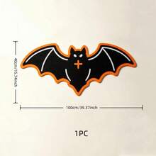 1pc Halloween Bat Shape 3D Felt Pin Board, Self-Adhesive Wall Panel Decorative Bulletin Board, Removable Reusable Memo Board Message Board For Home Office Wall Decor - A - View 4