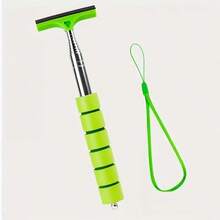 1PC Cochebar Car Rearview Mirror Wiper - Retractable Multi-Function Glass Cleaner With Extendable Handle, Durable Stainless Steel And Natural Rubber, Available In Black/Pink/Orange/Green/Blue - Telescopic - View 13