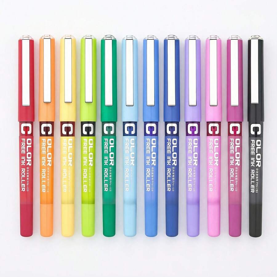 4 Packs, Needle-Tip Ink Gel Pens, Liquid Ink Rollerball Pens, For Drawing, Doodling, And Office Use - A - View 1