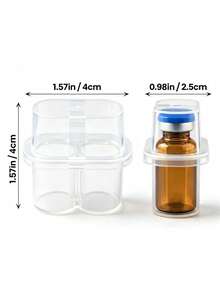 3ml Storage Plastic Box, Ultra Mini Peptide Travel Storage Box, Refrigerator - Each Storage Box With 2 Compartments, Pocket Size, Can Hold 3ml Medicine Bottle, Convenient To Carry, Store Insulin And Peptide Medications Anytime And Anywhere (Inner Bottle Not Included) - Multicolor - View 8