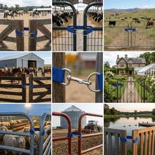 1pc Easy To Install Horse Gate Latch, Easy To Install Ranch Gate Hook, Single Ring Swivel Gate Hook, For Fixing Horse Fence, Fixing Cattle And Sheep Fence - 19.69 Inch Long, Thickened Horse Ranch Gate Latch, Horse Stable Sheep Stable Door Lock, Single Loop Rope Hook, Gate Hook, Horse Fence, Suitable For Most Gates - Multi-color - View 3