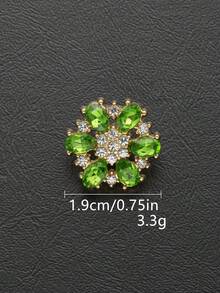 4PCS Crystal Rhinestone Hand-Sewn Buttons Flower Shape Decorative Buckles For Women Coats Dresses Jackets Formal Wear Clothing Repair - Multicolor - View 18