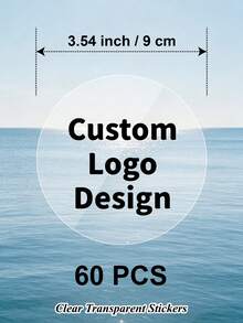 20/60/120pcs 3-10cm Customized Transparent Round Stickers, Personalized Transparent Logo Stickers, Paper/Plastic Business Brand Packaging Seal Labels, Round Labels For Wedding, Birthday - Transparent - View 14