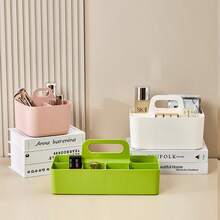 Marker Storage Box, Large Capacity Multi-Function Desktop Compartment Organizer, Office Student Children Stationery Storage Box, Portable Makeup Organizer Basket - Multicolor - View 6