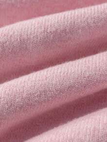 Girls' Cute Solid Color 3D Embroidered Round Neck Raglan Sleeve Knitted Cardigan Sweater, Suitable For Daily Casual Wear, Vacation, Spring, Autumn, Winter - Pink - View 9