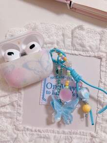 Tie Dye Tulip Blue Butterfly Pods 4 Protective Case, Compatible With Pod 3, Apple Pro Earphone Shell 2nd Gen Wireless Bluetooth 3rd Gen 2nd Gen Pod Pro 4th Gen 5th Gen Case - Baby Blue - View 8