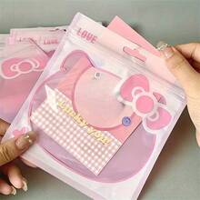 20 PCS Sanrio Mini Storage Bags - Reusable, Dustproof And Transparent, Unique Zipper Lock | Cute Cartoon Design, Pink Bow And Flower Decoration | Suitable For Jewelry, Travel And Giving Gifts (Random Pattern) - View 2