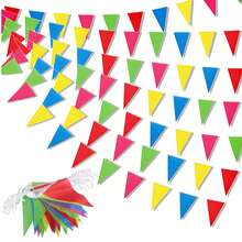 Banners & Pennants - 200M Hanging Triangular Bunting Flags - View 1