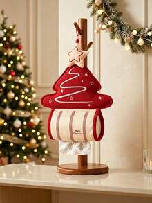 1pc/10pcsChristmas‑Themed Atmosphere Christmas Tree Draw‑Style Tissue Box Cover, Hanging Ornament For Bedroom Sofa Living Room, Christmas Gift For Friends - Multicolor - View 13