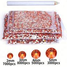 23,000pcs Large Capacity Transparent Resin Rhinestones, Multiple Colors Available (2/3/4/5mm), Flat Back Round AB Color Crystals, Shiny Gemstones, Suitable For Jewelry Making, Handmade DIY Projects, Decoration, Rainbow Gems, Phone Cases, Shoes, Bags Decoration - Multicolor - View 13