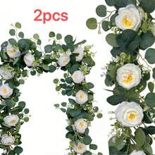 1pc/2pcs 1.8M Silk Cloth Large Peony Vine - Peony - White - View 12