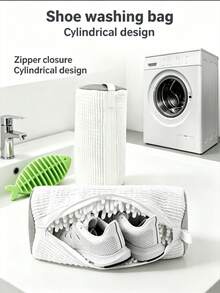 Washing Machine Shoe Bag, Suitable For All Types Of Shoes - White With Zipper, Soft Thermal Lining, Effectively Protects Clothes, Especially Suitable For Sneakers And Casual Shoes. This Laundry Bag Is Also An Ideal Choice For Holiday Travel - Multicolor - View 10