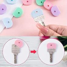 10/5/3/2/1pc Key Caps, Plastic Key Covers, Colorful Key Caps, Suitable For Home Keys, Office, Residential Keys, Key Head Protective Covers, Key Identifiers, Small Key Cap Labels, Easy Identification, Colorful Key Covers, Elastic Key Covers, Silicone Key Covers, Key Identification - Multicolor - View 3
