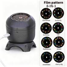 Lampu Malam Proyektor Bintang, Proyektor Galaksi HD 8-in-1 dengan 8 Cakram Proyeksi, Lampu Langit Berbintang yang Dapat Diputar 360°, Putih & Hitam, untuk Dekorasi Rumah, Pesta, dan Kamar Tidur - Proyektor Galaksi - View 9