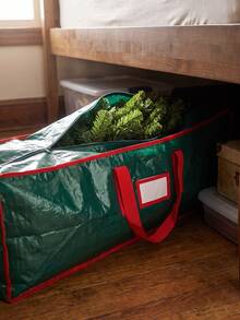 Thickened Christmas Tree Storage Bag, Clothing Storage, Quilt Storage, Holiday Decoration Dust-Proof Storage Bag, Extra Large Capacity, Red & Green Dual-Color Organizer Bag. Christmas, Christmas Tree Storage, - Multicolor - View 3