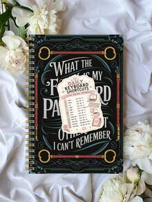 1 buah Pengatur Kata Sandi Kunci Vintage A5 dengan Stiker Pintasan, Buku Catatan Halloween Dekorasi Kantor dan Aksesori, Perlengkapan Perawat, Bahan Studi Alkitab, untuk Login Situs Web & Catatan - A5 - View 5