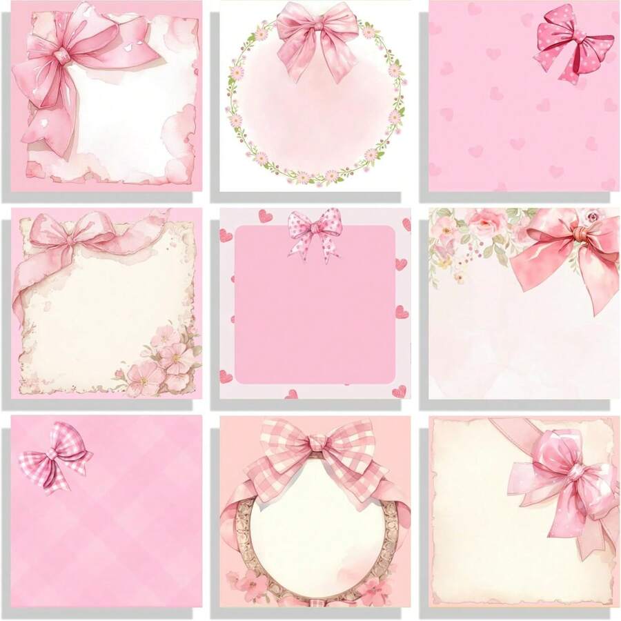 Cute Bow Stickers, Casual Adorable Self-Adhesive Sticky Notes, Suitable For Home, School And Office Gifts For Women - one-size - View 1