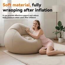 Inflatable Bean Bag Sofa Chair, Lazy Sofa - Indoor Outdoor Camping Portable Single Lounger, Perfect Holiday Gift,It Is A Part Of Your Warm Autumn And Winter Style And Christmas Decoration. - Multicolor - View 2