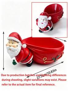 1pc Christmas Decorative Storage Ornament. Designed Specifically For Storing Small Jewelry And Miniature Accessories. It Is An Exquisite Desktop Decoration For Christmas Home Decor And Can Also Be A Great Holiday Gift. - Multicolor - View 10