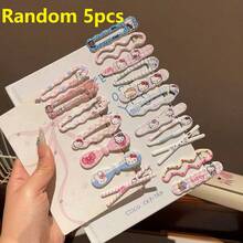 Set Jepit Rambut Multifungsi Multi-Gaya/Sanrio Hello Kitty Pink Lucu untuk Anak Perempuan, Cocok untuk Pelajar, Pesta, Cosplay, Jalan-jalan, Perjalanan, Liburan, dan Pemakaian Sehari-hari, Hadiah Sempurna untuk Halloween, Natal, Hari Valentine, Ulang Tahun untuk Teman dan Keluarga (Set Campuran Dikirim Secara Acak) - Jepit rambut (gaya acak) - View 7