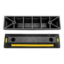 2PCS Heavy-Duty Rubber Parking Block, 52CM, With Reflective Stripes, Heavy-Duty, Including Screws And Anchors, Very Suitable For Cars, Trucks, RVs, Trailers, And Garages, The Best Roadside Parking Block - 4 Pieces - View 4