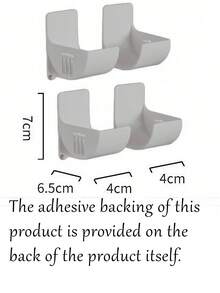 Self-Adhesive Wall-Mounted Storage Rack, Multi-Function No-Drill Storage Rack, Suitable For Kitchen Plastic Wrap, Towels, Umbrellas, Space-Saving Practical Hooks For Home - Multicolor - View 11