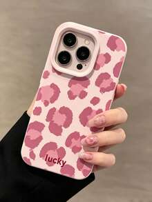 Fashionable Personalized Sweet & Spicy Pink Colorblock Asymmetrical Wavy Phone Case, Anti-Drop Matte Soft Touch Rice Texture Shell, Suitable For IPhone17/17Pro/17ProMax/16/16Pro/16ProMax/15/15Pro/15ProMax/14/13/12/11 Protective Cover, Christmas Gift New Year Gift Halloween Gift For Friends, Family - Pink - View 2