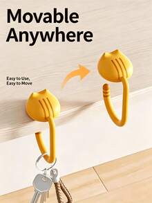 1pc No-Drill Desk Edge Backpack Hook, Student Classroom Desk Bag Holder, Multi-Functional Heavy Duty Storage Organizer For School Office Home, Holds Backpacks Purses Tote Bags, Space Saving Clamp Mount, Easy Install Gift For Teacher Student - Multicolor - View 2