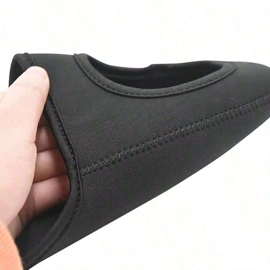 1 Pair Cycling Shoe Covers, Mountain Bike & Road Bike Shoe Covers, Waterproof Warm Toe Protection Shoe Covers, Winter Bicycle Shoe Covers Protective Covers - Black - View 1