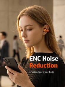 Acer OHR665 Wireless Earbuds Bluetooth 6.0 Semi-In-Ear ENC Noise Cancelling Call Lightweight Ear Clip Design Comfortable Wear 250mAh Portable Charging Case Touch Control Compatible With Phone IOS/Android System - View 10