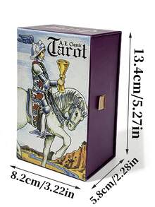 1 BoxA.E. Classic Tarot Cards 78 Cards, Gift Box Packaging With Instruction Manual,Rider-Waite Divination Set, Perfect Gift For Her - Multicolor - View 12