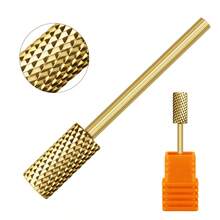Golden 1PC Professional Nail Drill Bit Cone Carbide Manicure Drill For Electric Milling Cutter Nail Files Buffer Nail Art Equipment Accessory - Gold - View 8