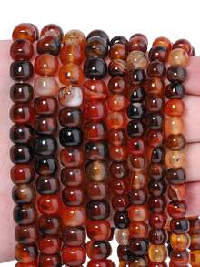 1 Strand 7x8/9x10mm Barrel Shape Natural Stone Agate Beads Loose Spacer Beads For Jewelry Making DIY Energy Charms Bracelets - Green - View 3