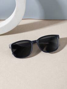 1 PC Men's Casual Cool Square Fashion Glasses Lightweight PC Frame Spring Legs Polarized Lens Simple For Travel Casual Outing With Glasses Box - Multicolor - View 7