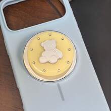 Cute Bear Round Phone Stand, Soft Airbag Holder With Heart Mirror, Multi Color - Multicolor - View 8