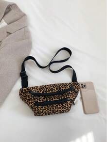 Fashionable Multi-Use Leopard Print Sports Casual Women's Chest Bag Waist Bag - Multicolor - View 5