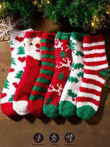 Women's Christmas Warm Soft Floor Socks, Autumn Socks - Christmas - View 13