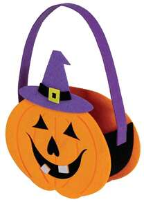 KIWI Halloween Basket In Pumpkin Shape For Kids And Adults, Fun Party Decoration, Ideal For Carnival - Option 3 - View 3