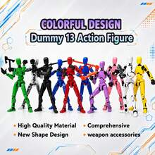 14 Different Colors DIY Multi-Joint Movable Figures With Various Accessories, 3D Robot Models, Creative Assembly Office Desk Decor, Collectible Display Models, Holiday Decorations, Perfect Gifts For Birthday, Easter, Halloween, Christmas (Assembly Required) - Multicolor - View 6