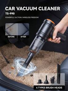 High Power Wireless Vacuum Cleaner (USB Charging; Suitable For Home And Car Use; Handheld Design; Strong Suction; Dual Function Vacuum And Blower; Built-In 2*1200mAh Battery) - High-end Vacuum Cleaners - View 1