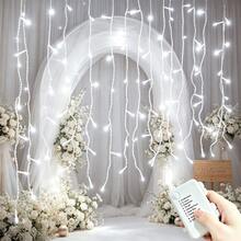 8-Function Battery Box Flashing Fairy Lights, Halloween Christmas Decoration, Indoor String Lights, Warm White/Colorful, Icicle String Lights, Christmas Tree Decoration, Curtain Decoration, Decorative Lights, 45/80/96/150 Lights - Battery-powered Fairy Lights - View 21