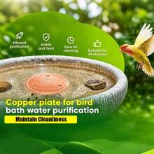 10pcs Bird Bath Copper Discs, 0.6mm Reinforced Pure Copper Cleaning Discs, Physical Water Purification, Suitable For All Seasons, Universal Fit For Outdoor Bird Baths, Bowls, Solar Bird Baths, Aquariums - Style A - View 3