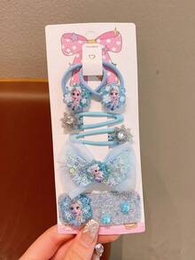 asmodee Internet-Famous Frozen Glittery Sand Sequin Hair Accessory Set, Featuring Multiple Netted Bow-Edge Clips With Elastic Hair Bands, Exquisite Card Paper Packaging And Stylish Accessories - Multicolor - View 16