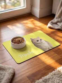 Customized Pet Feeding Mats, Customized Pet Photo And Name Meal Mats, Pet Food Bowl Mats, Suitable For Food And Water, Pet Lovers, Easy To Clean, Beautiful, Keep The Feeding Area Clean - Multicolor - View 3