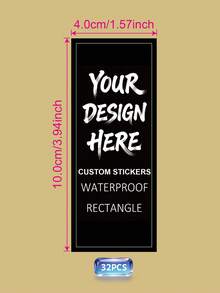 1/32/72/104pcs Custom Printed Rectangle Labels For Bottle, Personalized Waterproof Rectangular Stickers, Customized Printed Rectangle Label For Candles, Jars, Packaging Seals, Product Labels, Rectangle Sticker For Business Logo - Multicolor - View 59