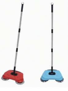 Blue 3‑In‑1 Portable Floor Sweeper, 2PCS Hand‑Push Rotating Cleaning Machine For Hard Floor - B - View 4