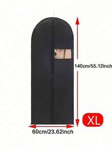 Dress Wardrobe Garment Bag, Wedding Dust Cover, Foldable Suit Protection Bag, For Storing Dresses, Suits, Coats And Dancewear, More Suitable For Storing Clothes. - Black - View 10