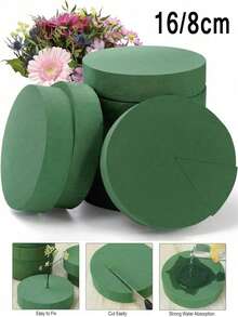 1/3/6pcs Assorted Sizes Floral Foam Blocks, Fresh And Artificial Flower Foam Bricks, Green Dry And Wet Use Floral Foam, Suitable For Fresh And Artificial Flower DIY Crafts, Wedding Decor, Gardening Projects, Table Centerpiece Decoration - A - View 1